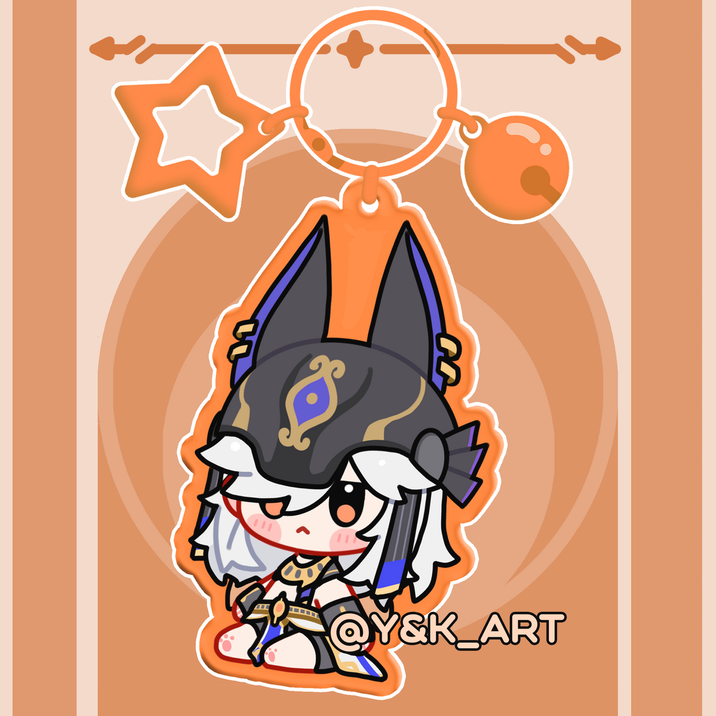 Genshin-Inspired Keychains 06 Wanderer/Alhaitham/Kaveh/Cyno