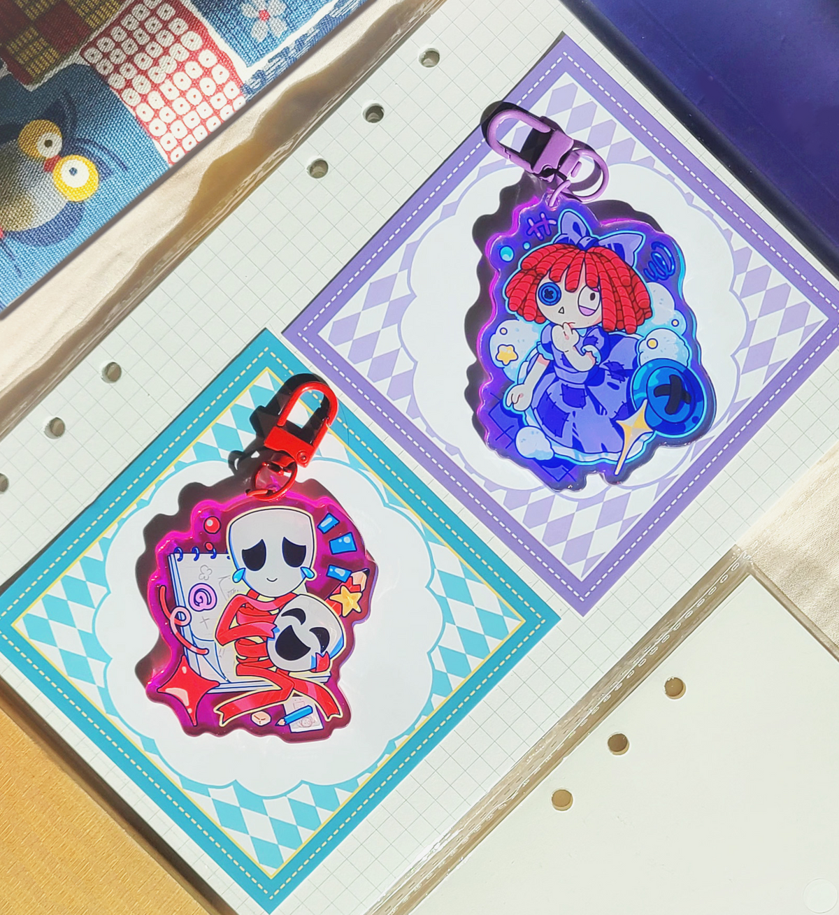 Digital Circus-Inspired Keychains