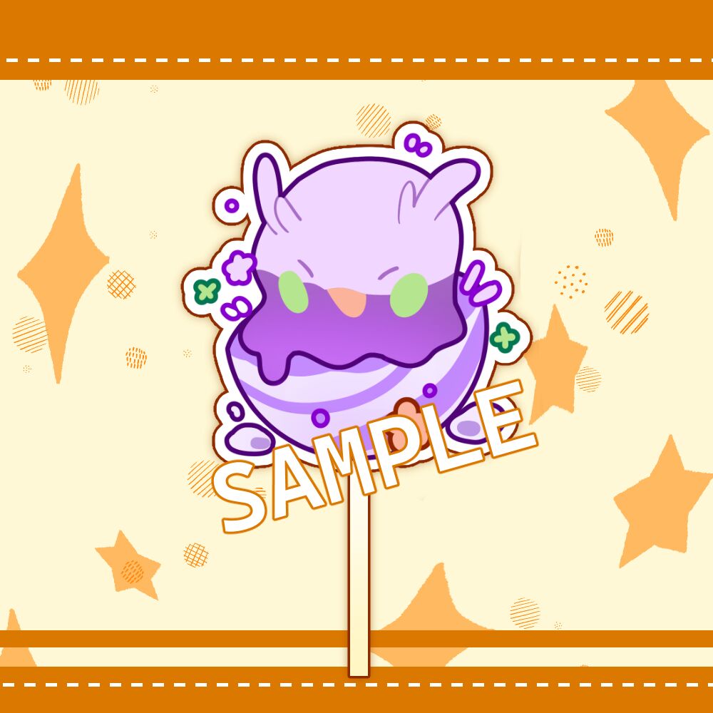 Goomy Inspired Lollipop Keychains