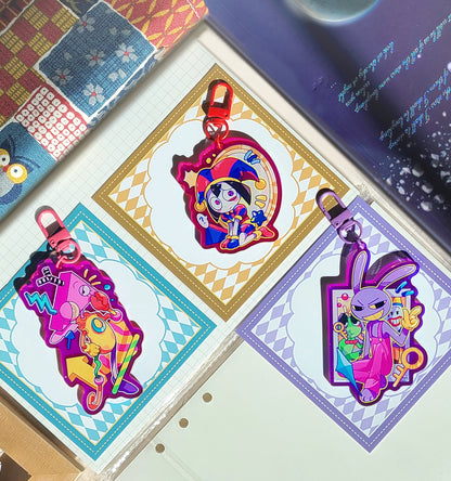 Digital Circus-Inspired Keychains