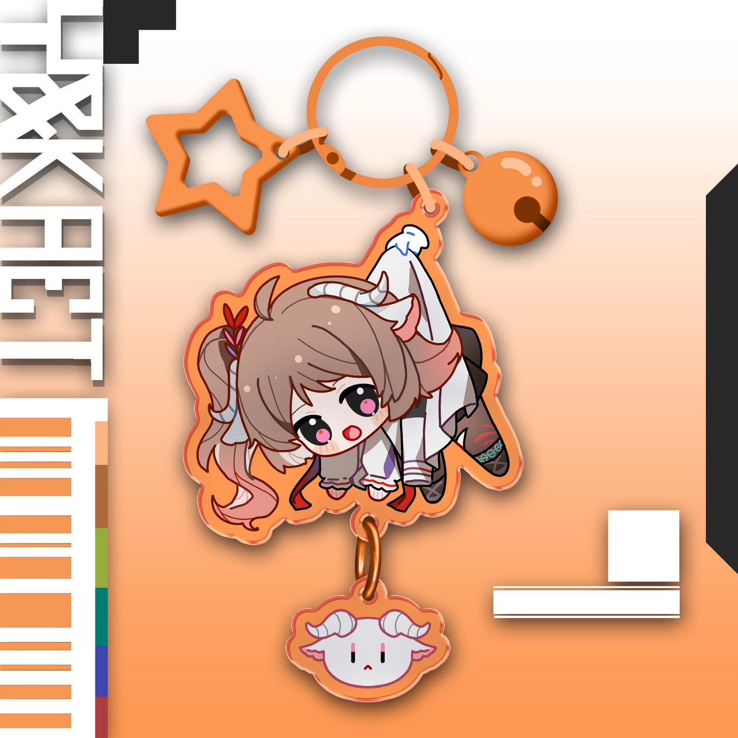 Arknights Inspired Keychains Exusiai/Eyjafjalla/Ifrit/Saria/Pramanix