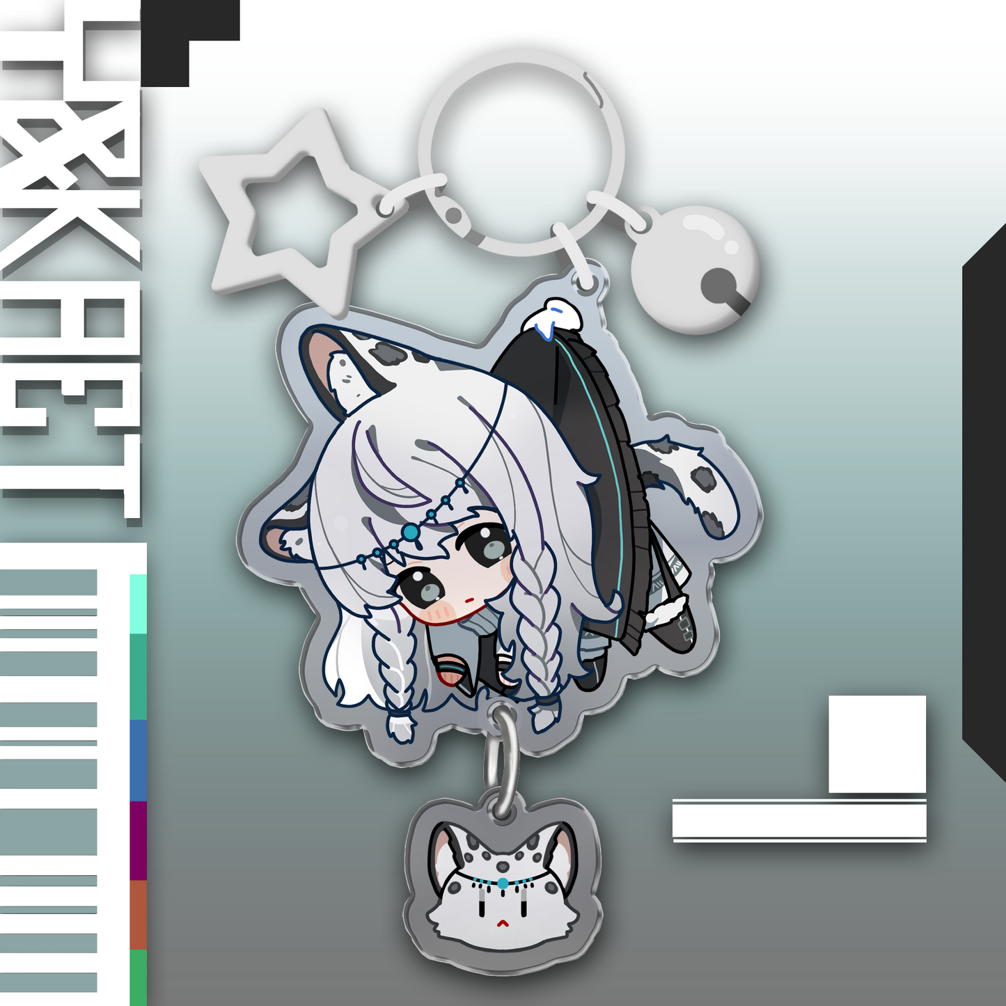 Arknights Inspired Keychains Exusiai/Eyjafjalla/Ifrit/Saria/Pramanix