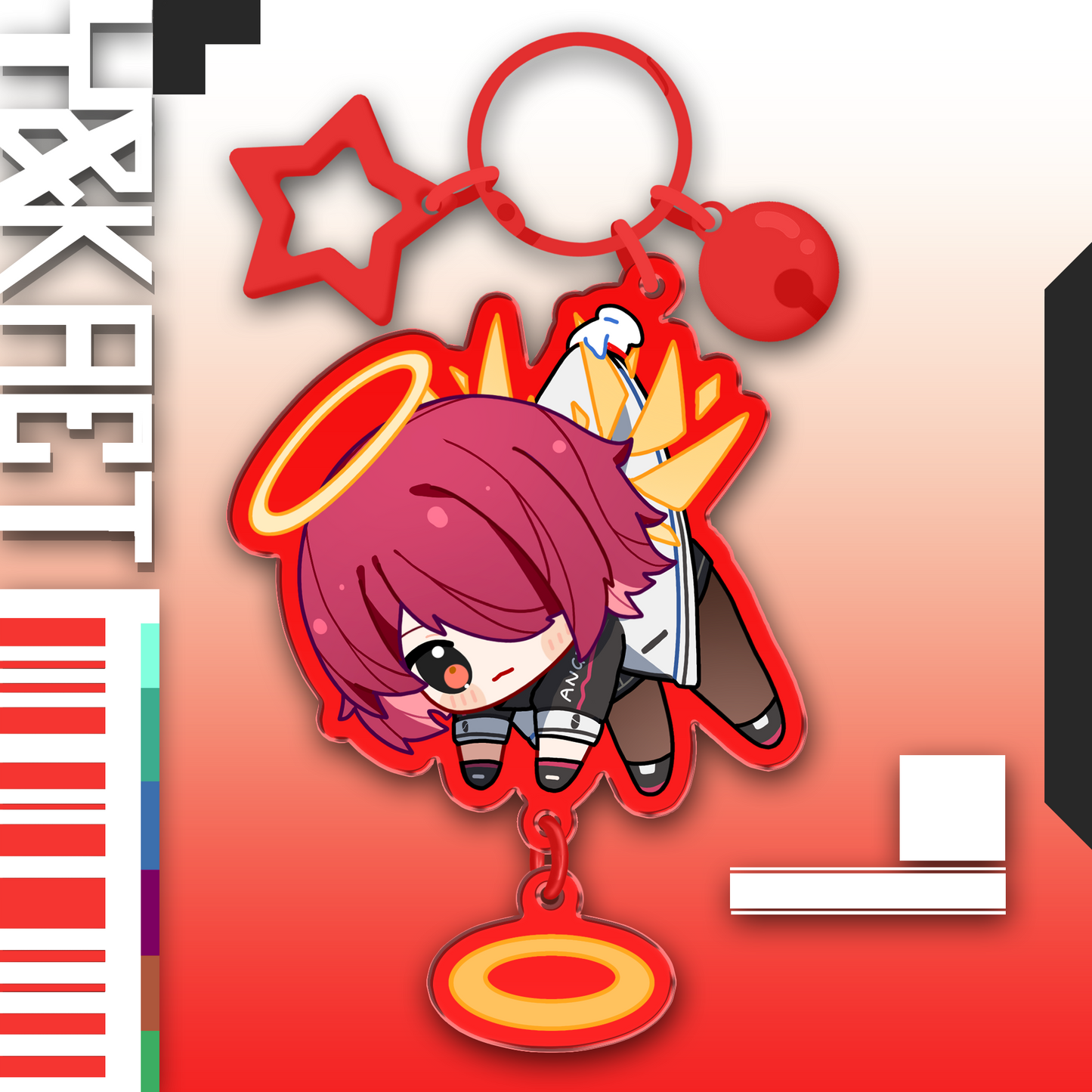 Arknights Inspired Keychains Exusiai/Eyjafjalla/Ifrit/Saria/Pramanix