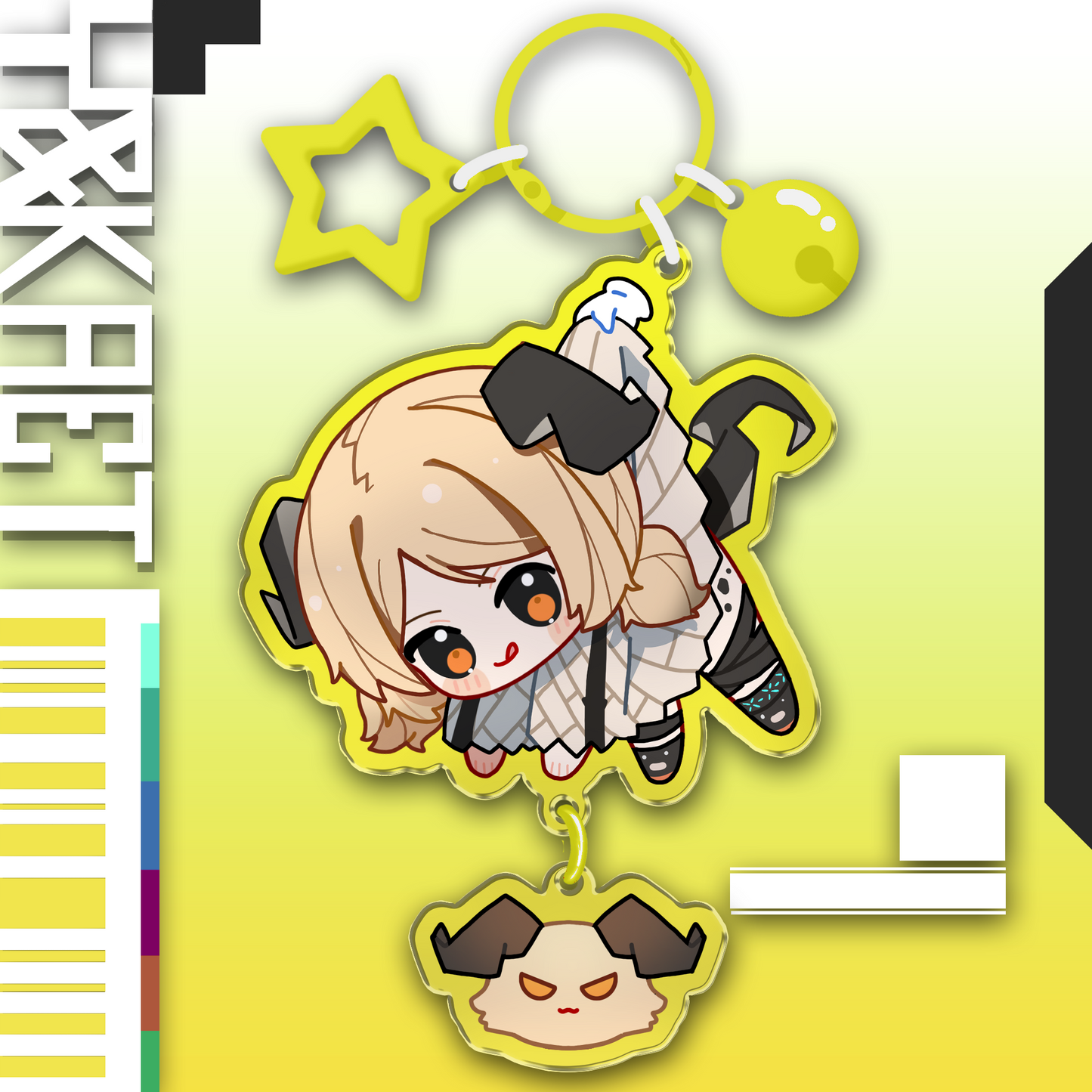 Arknights Inspired Keychains Exusiai/Eyjafjalla/Ifrit/Saria/Pramanix