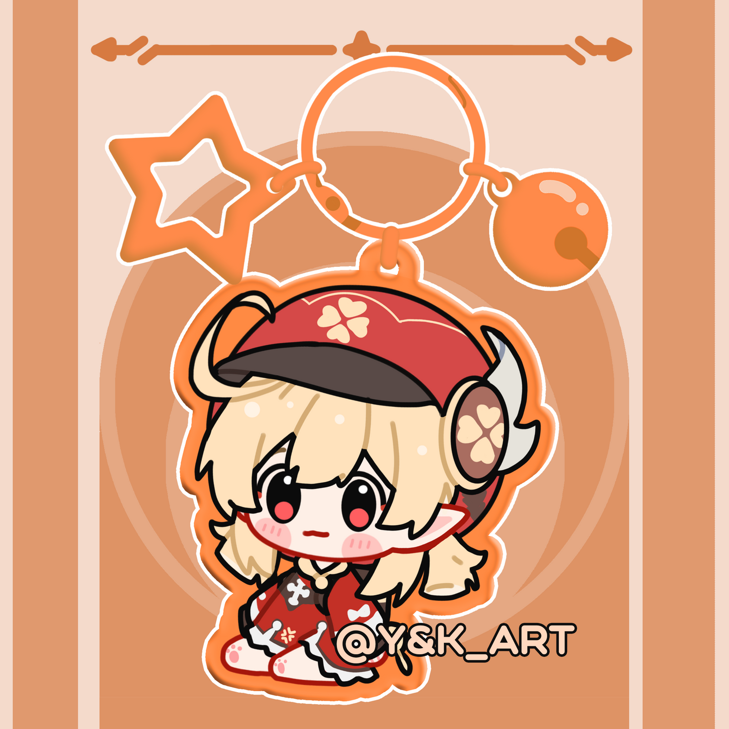 Genshin-Inspired Keychains 02 Klee/Lumine/Mona/Aether