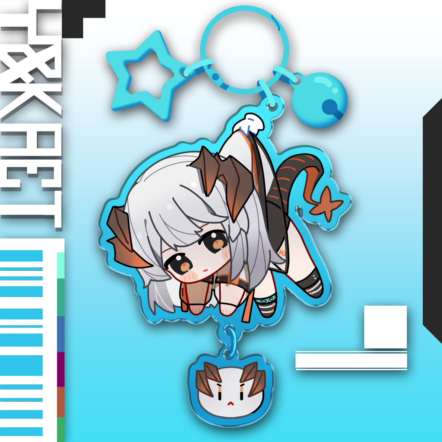 Arknights Inspired Keychains Exusiai/Eyjafjalla/Ifrit/Saria/Pramanix