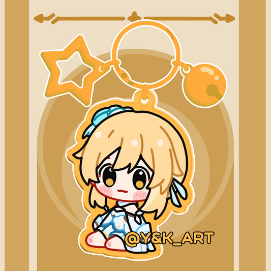 Genshin-Inspired Keychains 02 Klee/Lumine/Mona/Aether