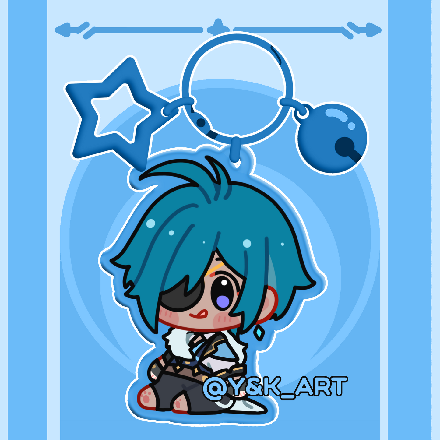 Genshin-Inspired Keychains 03 Xiao/Qiqi/Ayaka/Kaeya