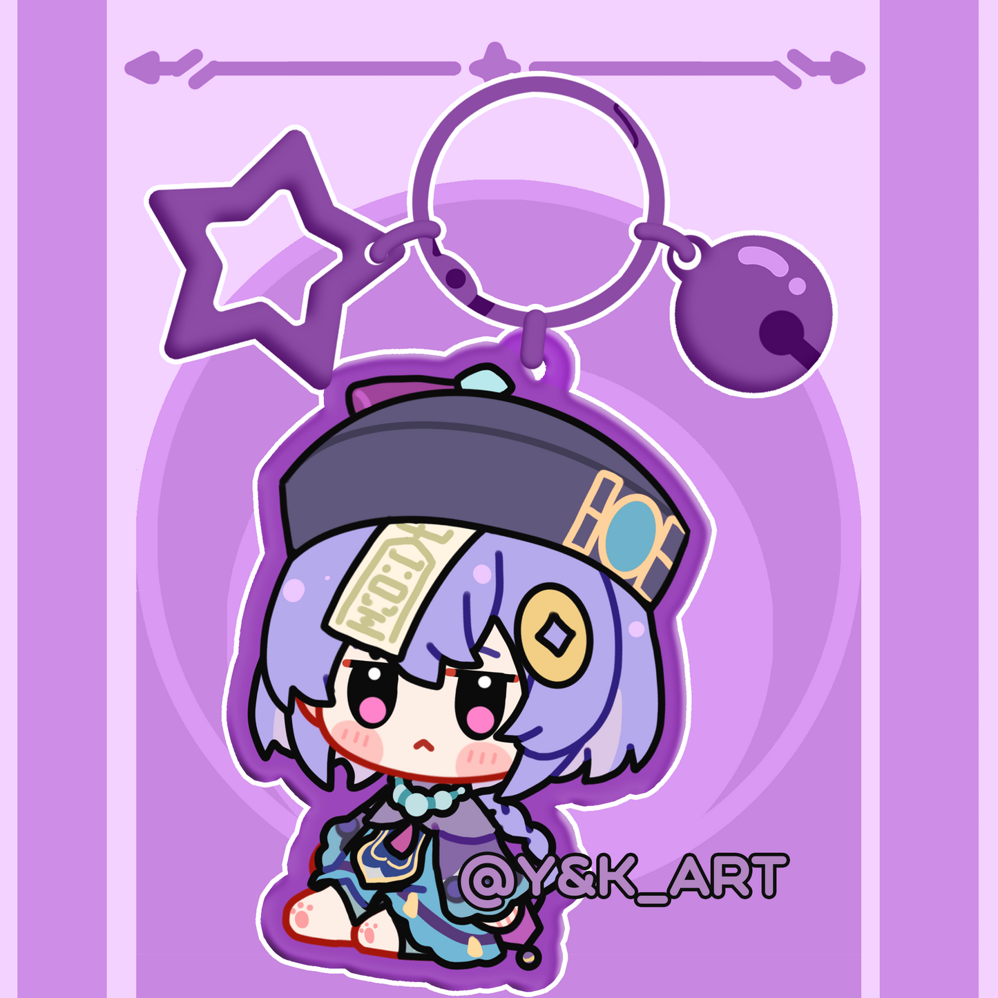Genshin-Inspired Keychains 03 Xiao/Qiqi/Ayaka/Kaeya
