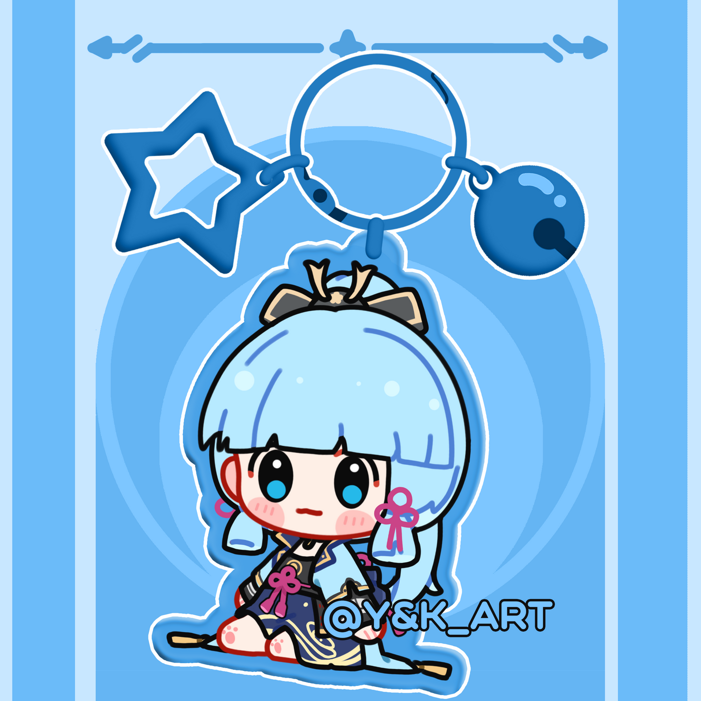 Genshin-Inspired Keychains 03 Xiao/Qiqi/Ayaka/Kaeya
