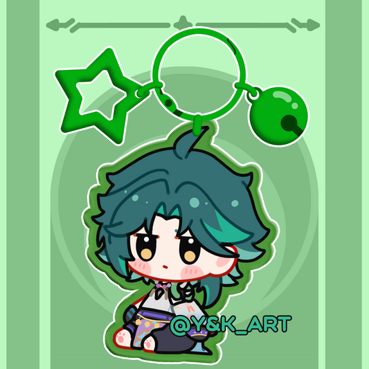 Genshin-Inspired Keychains 03 Xiao/Qiqi/Ayaka/Kaeya