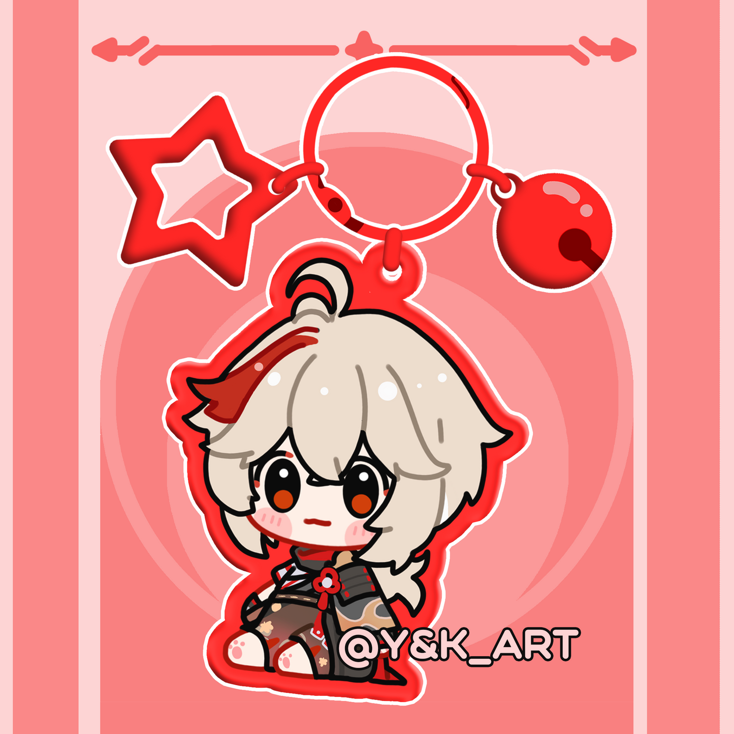 Genshin-Inspired Keychains 04 Kazuha/HuTao/Ganyu/Tighnari