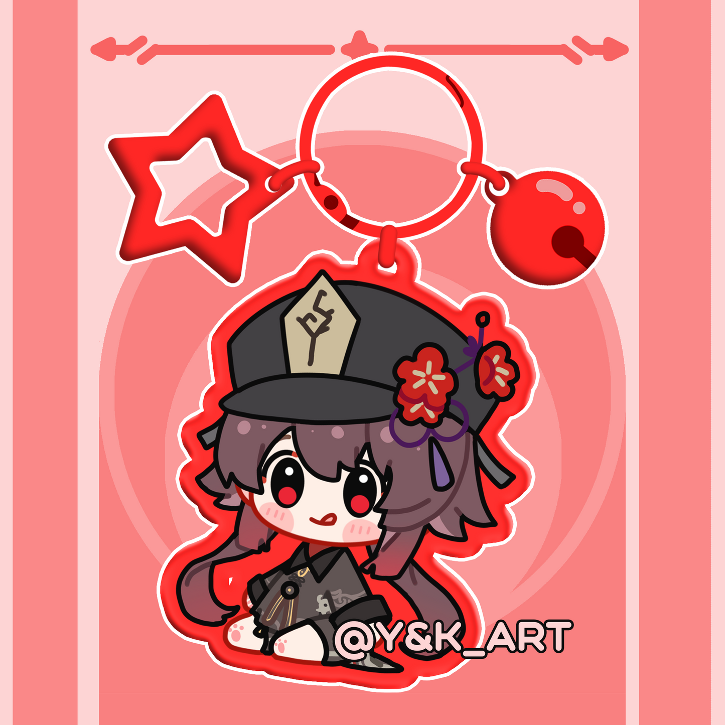 Genshin-Inspired Keychains 04 Kazuha/HuTao/Ganyu/Tighnari