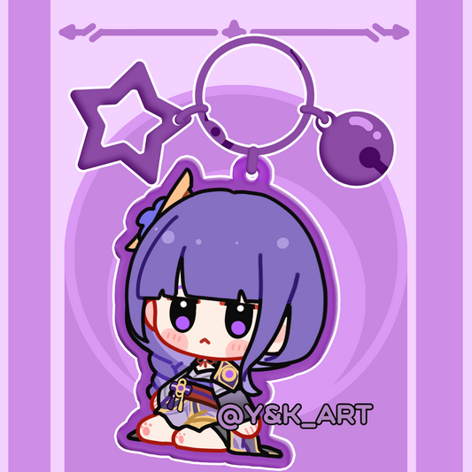 Genshin-Inspired Keychains 05 Raiden/YaeMiko/Ayato/Kokomi