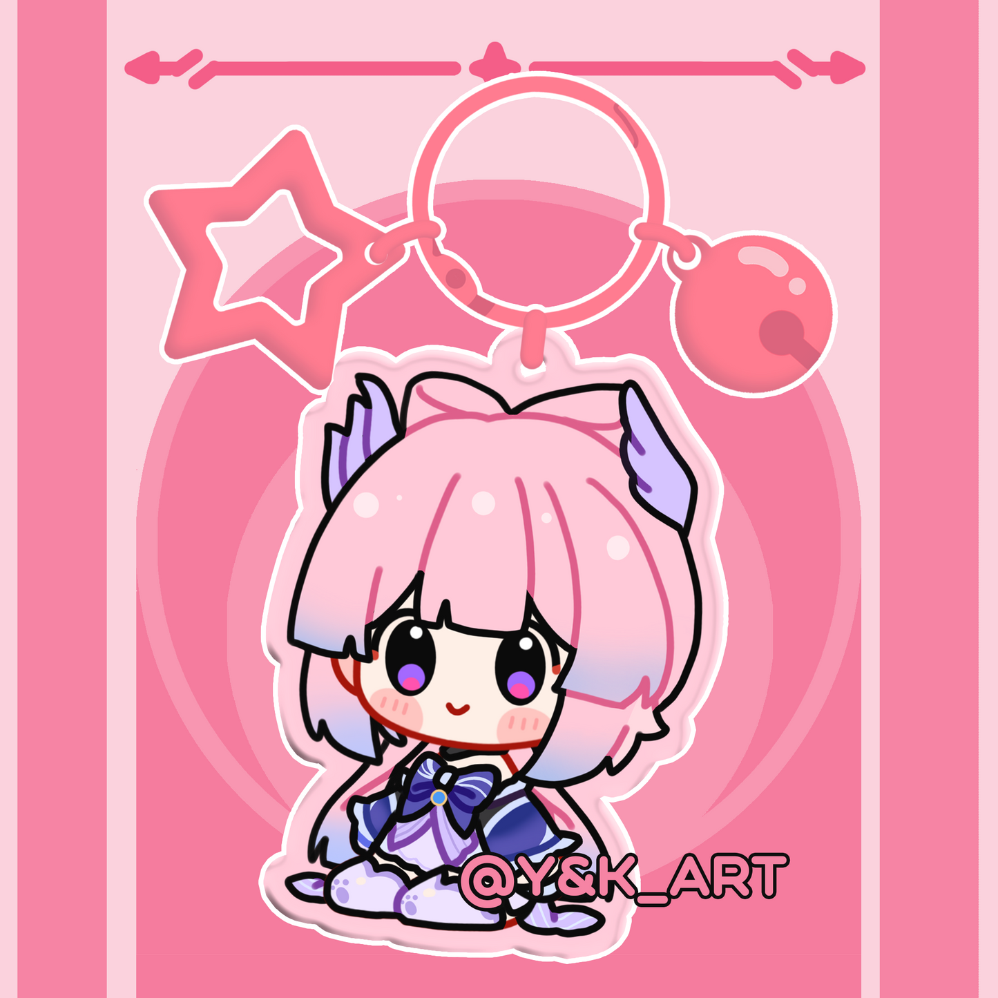 Genshin-Inspired Keychains 05 Raiden/YaeMiko/Ayato/Kokomi