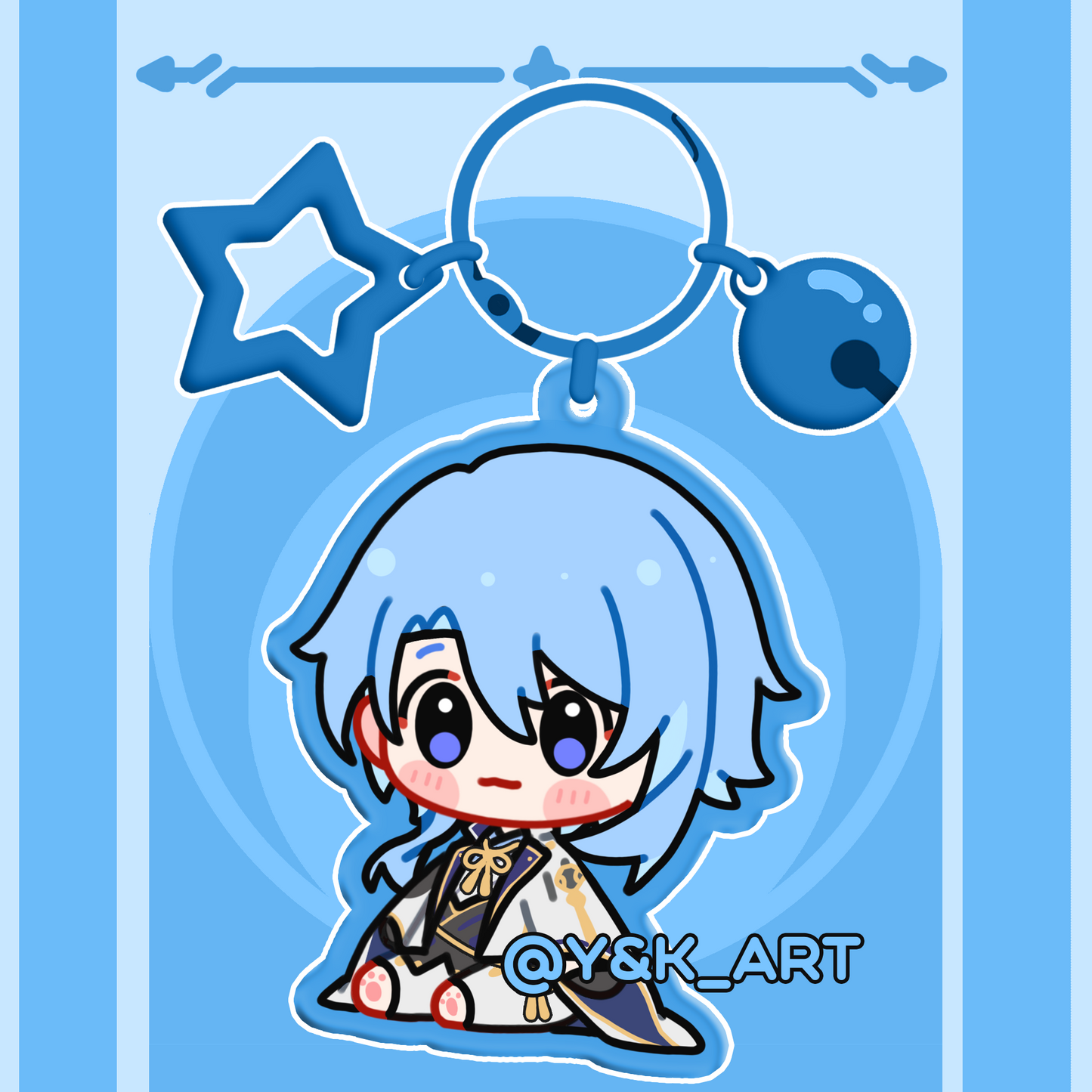 Genshin-Inspired Keychains 05 Raiden/YaeMiko/Ayato/Kokomi