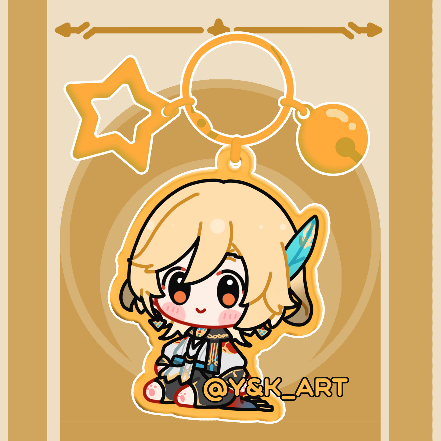 Genshin-Inspired Keychains 06 Wanderer/Alhaitham/Kaveh/Cyno
