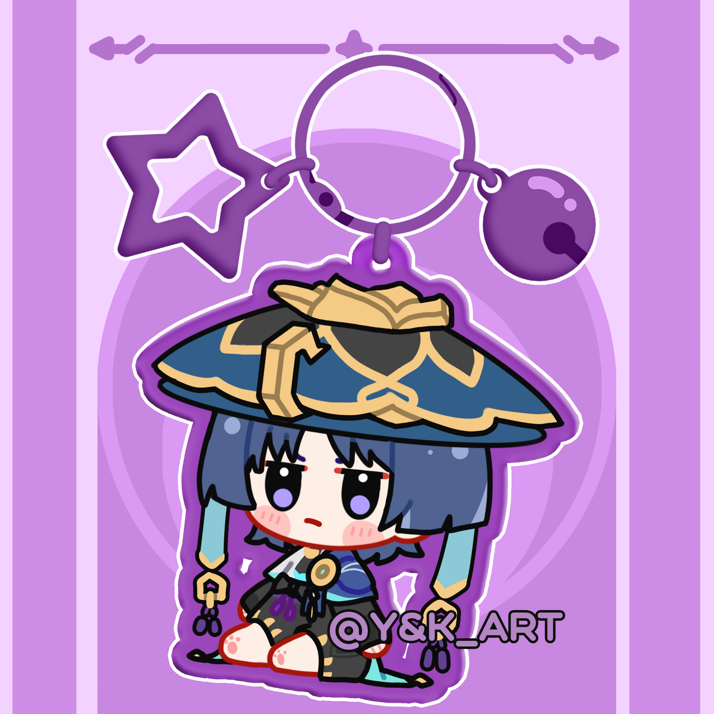 Genshin-Inspired Keychains 06 Wanderer/Alhaitham/Kaveh/Cyno