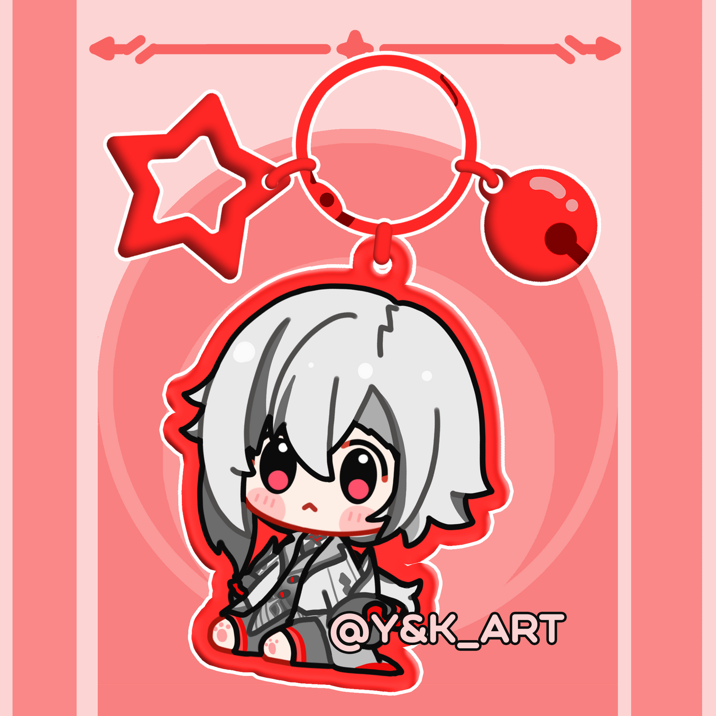 Genshin-Inspired Keychains 07 Furina/Neuvillette/Wriothesley/Arlecchino